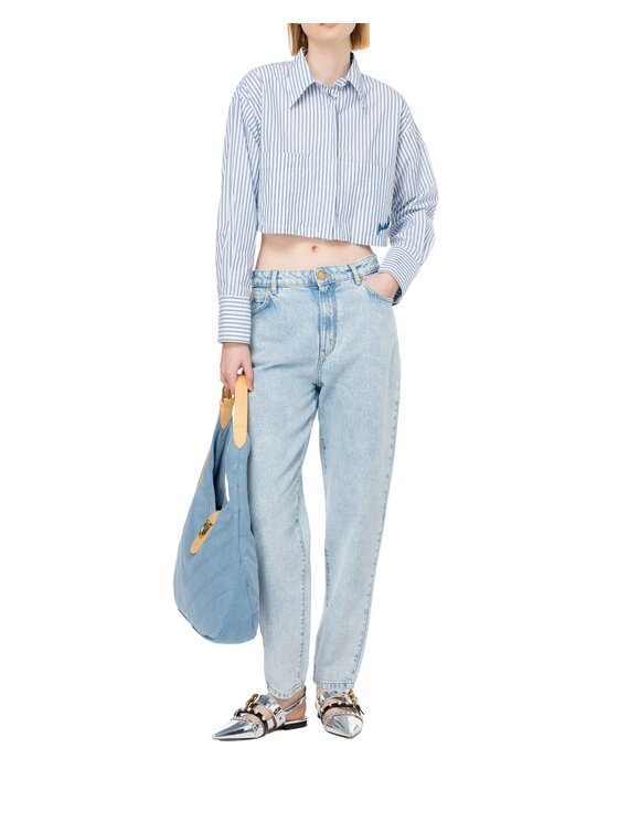 PINKO Pinko Πουκάμισο CAMICIA DONNA PINKO Μπλε Casual Fit