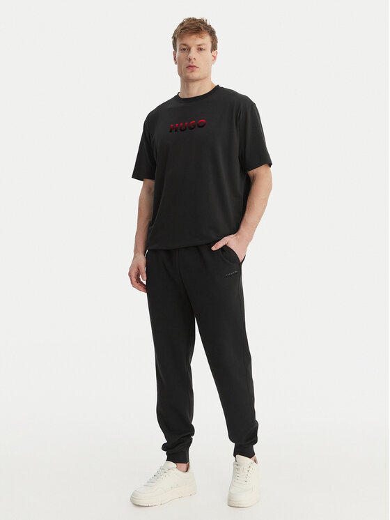 HUGO HUGO Póló Gradient 50556667 Fekete Regular Fit