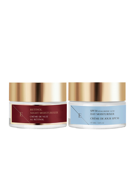 Erthskin London Erthskin London Krem nawilżający na noc Retinol + krem ​​na dzień z kwasem hialuronowym SPF Krem na dzień i na noc