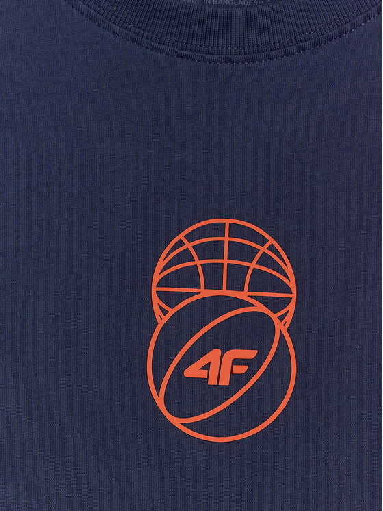 4F 4F T-Shirt ESSENTIAL 2 Granatowy Regular Fit