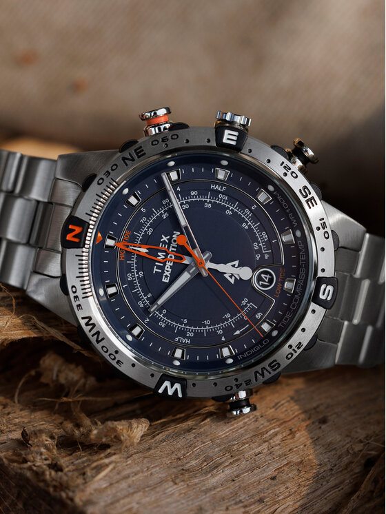 Timex Timex Sat Expedition Tide-Temp-Compass TW2Y12900 Srebrna