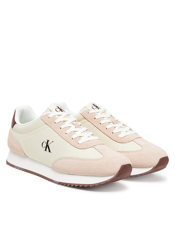 Calvin Klein Jeans Calvin Klein Jeans Tenisice Runner Laceup Mg Nylon Mix YW0YW01828 Écru