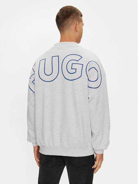 HUGO Hugo Majica dugih rukava Noriche 50517004 Siva Loose Fit