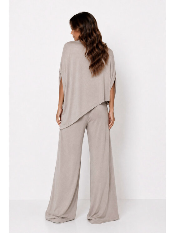 Agatha Studio Agatha Studio Komplet bluzka i spodnie A26SS-KA-K24 Beżowy Oversize