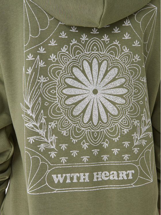 Roxy Roxy Μπλούζα Surf Stoked Terry Vint ERJFT05062 Χακί Relaxed Fit