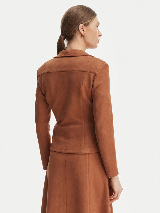 Rinascimento Rinascimento Jacke aus Kunstleder CFC0127914003 Braun Slim Fit