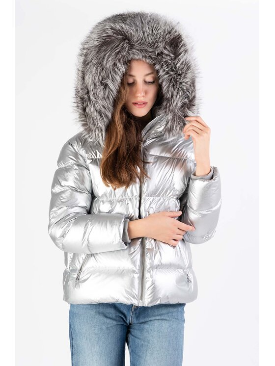 ROCKANDBLUE ROCKANDBLUE Vatovaná bunda Memphis FX Jacket Stříbrná Regular Fit