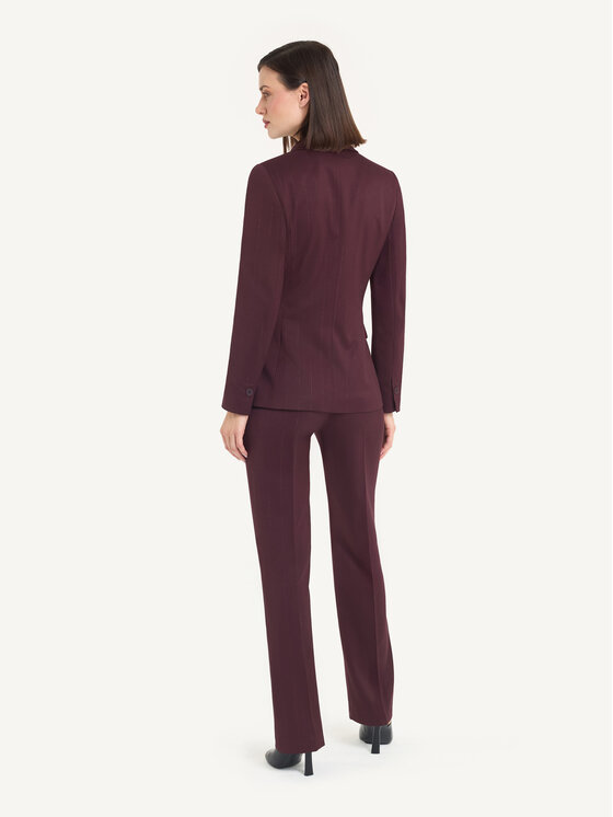 KMX KMX Marynarka 108610004 Bordowy Fitted Fit