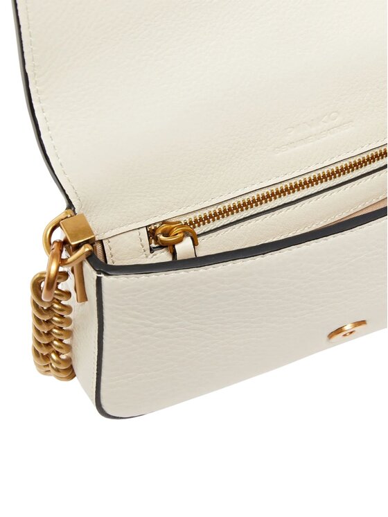 PINKO PINKO Σάκος Love one slouchy baby bottalato soft Λευκό