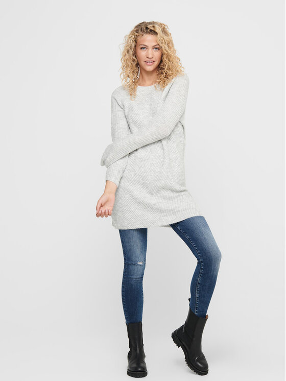 ONLY ONLY Трикотажна сукня 15196724 Сірий Regular Fit