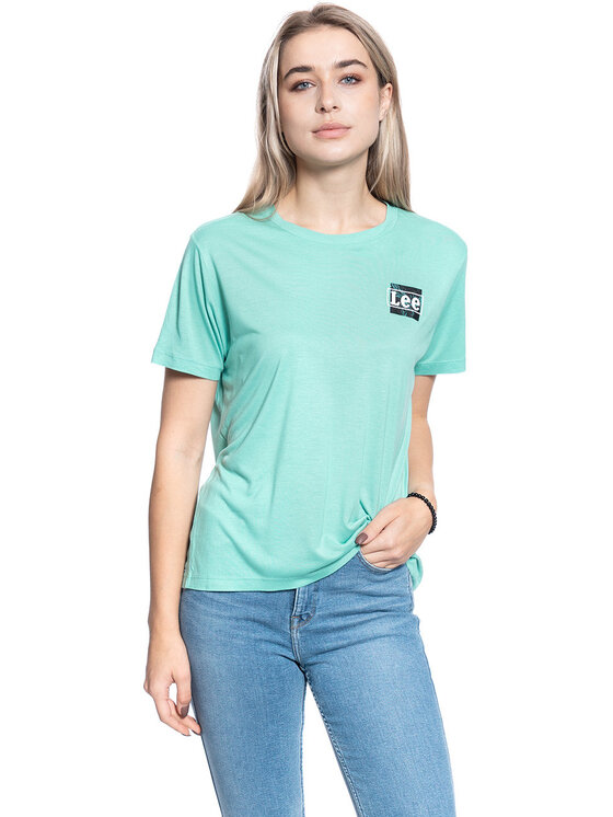 Lee Lee T-Shirt RELAXED FIT TEE Niebieski Regular Fit
