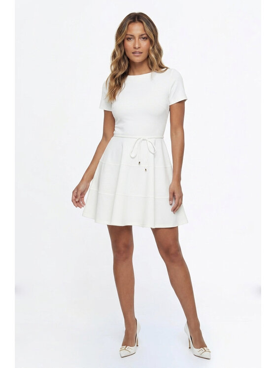 FIGL FIGL Každodenné šaty M1355 Krémová A-Line Fit