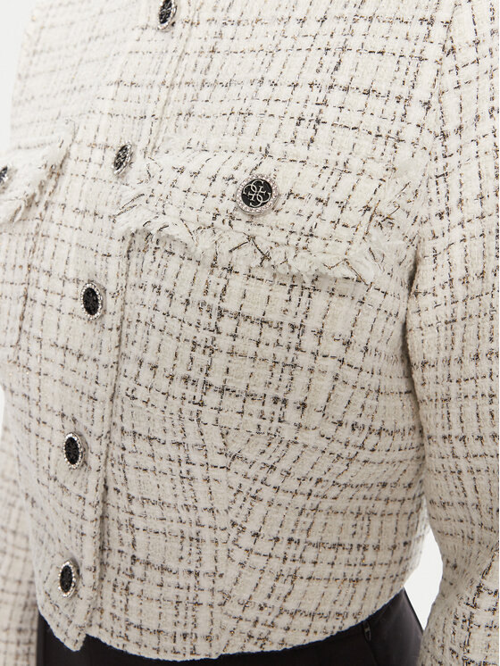 Guess Guess Übergangsjacke W5YN44 WHDB2 Weiß Regular Fit