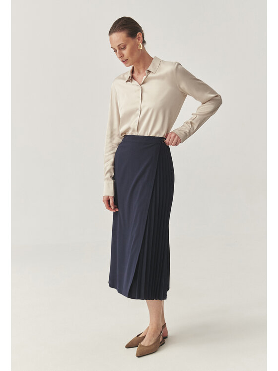 TATUUM TATUUM Spódnica midi PLISONA Granatowy