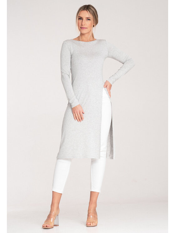 FIGL FIGL Bluzka M1075 Szary Regular Fit