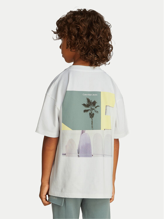 Calvin Klein Jeans Calvin Klein Jeans T-Shirt Miami IB0IB02449 Λευκό Relaxed Fit