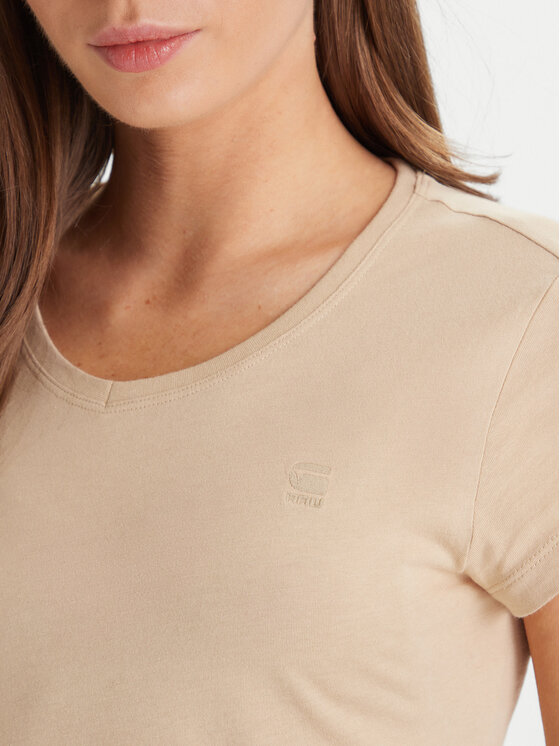 G-Star Raw G-Star Raw Тишърт Eyben D24533-4107 Екрю Slim Fit