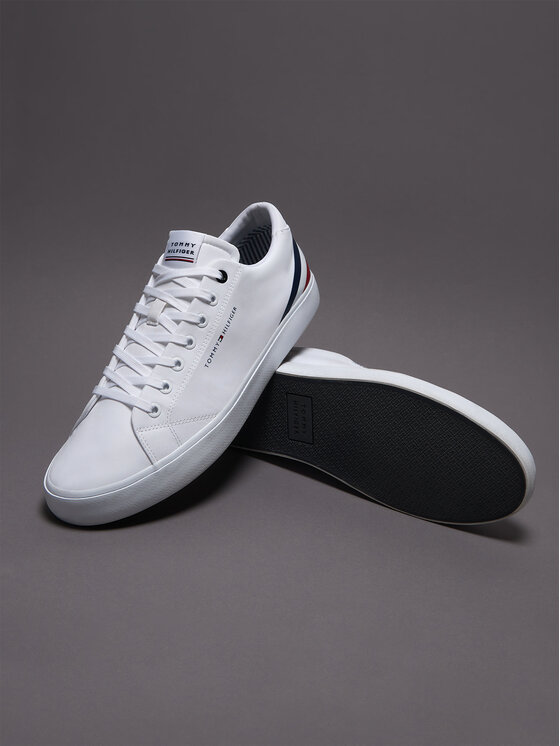 Tommy Hilfiger Tommy Hilfiger Снікерcи Th Hi Vulc Core Low Stripes FM0FM04735 Білий
