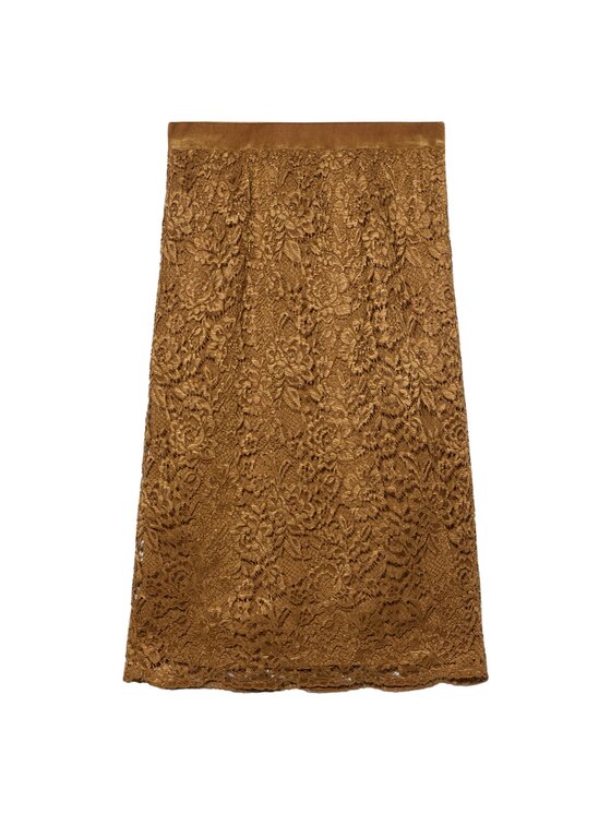 Oltre Oltre Gonna midi 1016R001573N028 Marrone Slim Fit