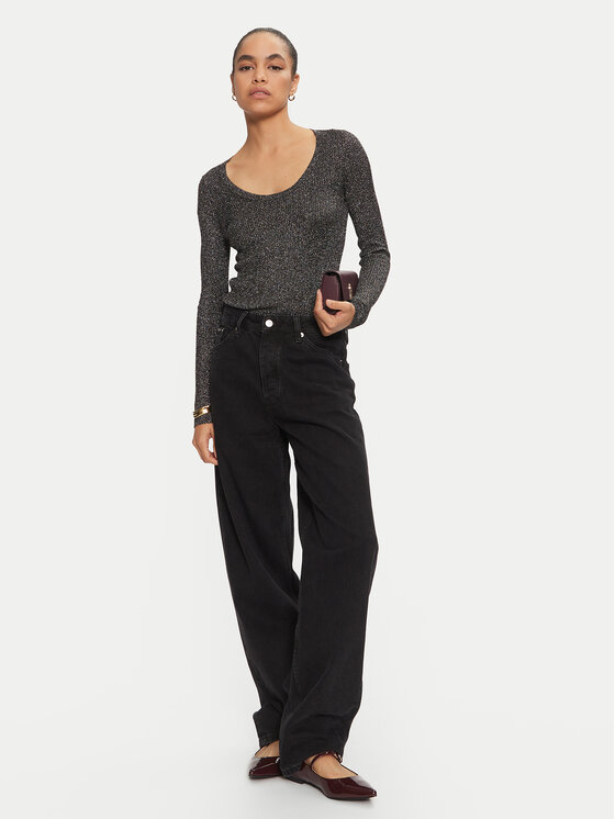 HUGO Hugo Džemper Sunessya 50522557 Crna Slim Fit