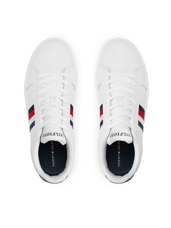 Tommy Hilfiger Tommy Hilfiger Sneakersy Supercup Lth Stripes Ess FM0FM04895 Biały