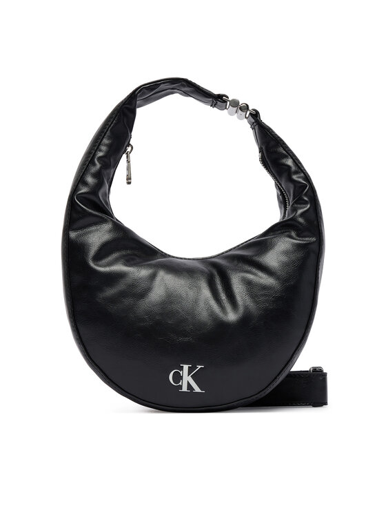 Calvin Klein Calvin Klein Geantă Buckle Convertible Small Hobo LV04F3512G Negru