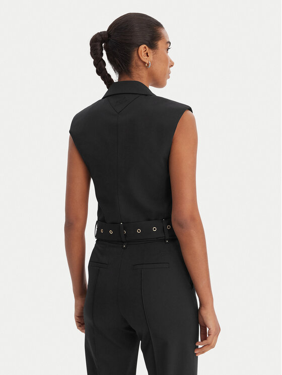 KARL LAGERFELD KARL LAGERFELD Vestă de costum B1W14009 Negru Slim Fit