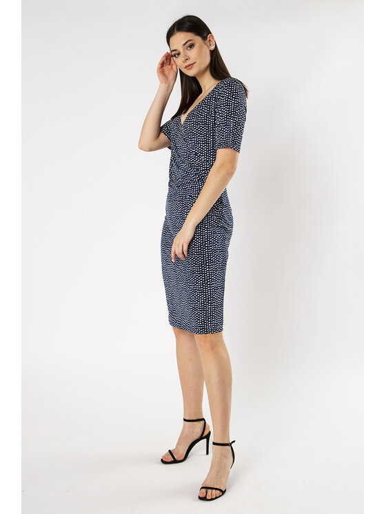 QUIOSQUE QUIOSQUE Sukienka codzienna DOTOUCH DRESS Granatowy Regular Fit