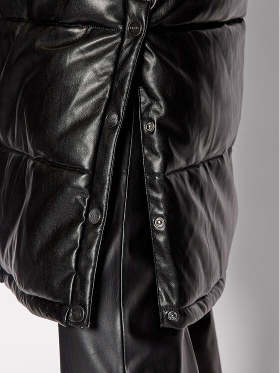 DKNY DKNY Μπουφάν από απομίμηση δέρματος DL1MPH53 Μαύρο Regular Fit