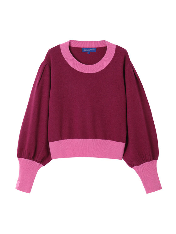 TATUUM TATUUM Sweter LILA A Fioletowy Casual Fit