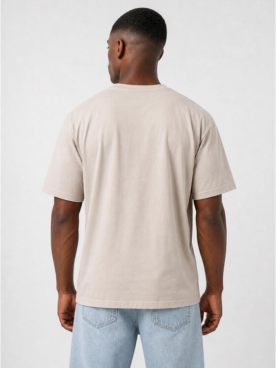 Jigga Wear Jigga Wear T-Shirt Szeroka luźna 131111 Brązowy Oversize