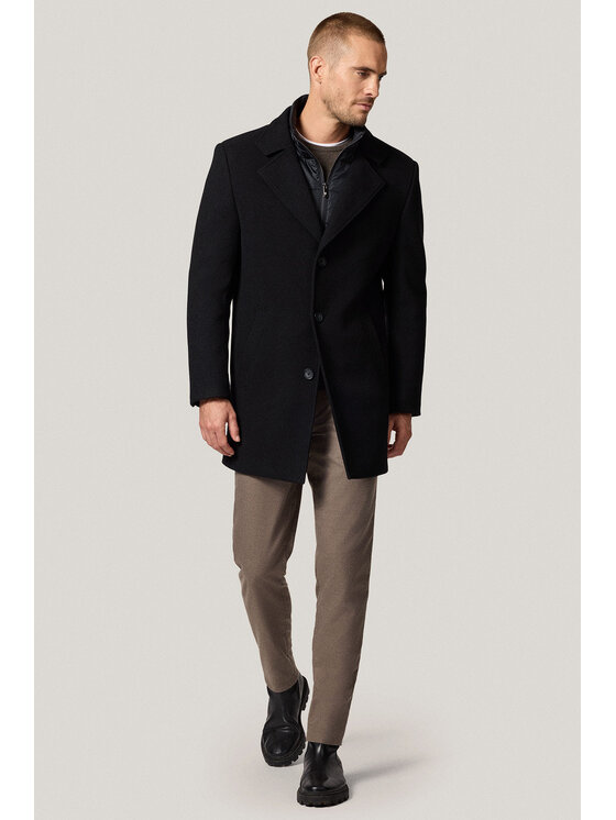 Próchnik Próchnik Płaszcz PM4 PC073225000021 Czarny Regular Fit