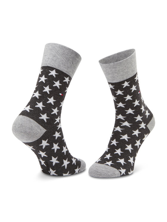 Tommy Hilfiger Tommy Hilfiger 2er-Set hohe Unisex-Socken 100000816 Grau