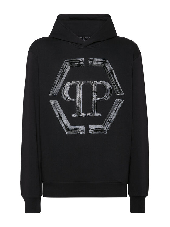 PHILIPP PLEIN PHILIPP PLEIN Mikina 9589 Čierna Regular Fit
