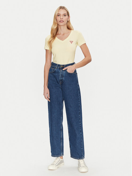Guess Guess T-shirt W2YI45 J1314 Giallo Slim Fit