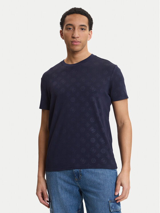 Guess Guess T-Shirt M6GP26 K3177 Tmavomodrá Regular Fit