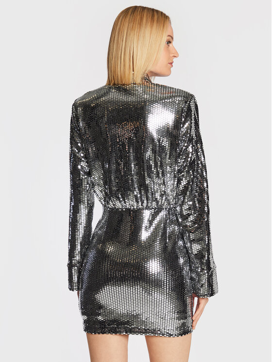 Notes Du Nord Notes Du Nord Coctailkleid Ezra 12871 Silberfarben Regular Fit