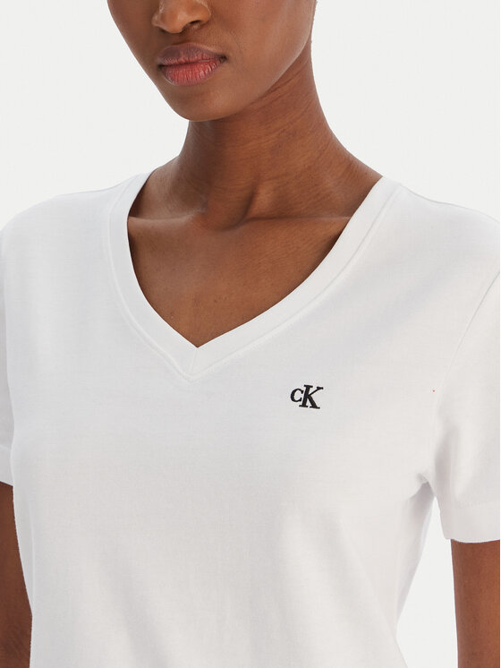 Calvin Klein Jeans Calvin Klein Jeans T-Shirt Ss Monogram Vnk LV047B205G Biały Regular Fit