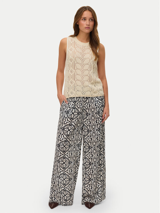 Vero Moda Vero Moda Spodnie materiałowe Menny 10282478 Beżowy Wide Leg