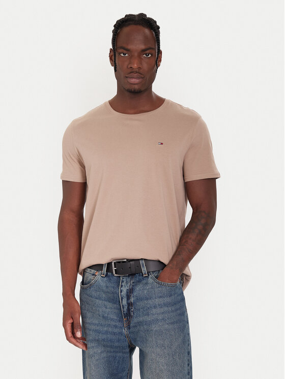 Tommy Jeans Tricou DM0DM04411 Bej Regular Fit