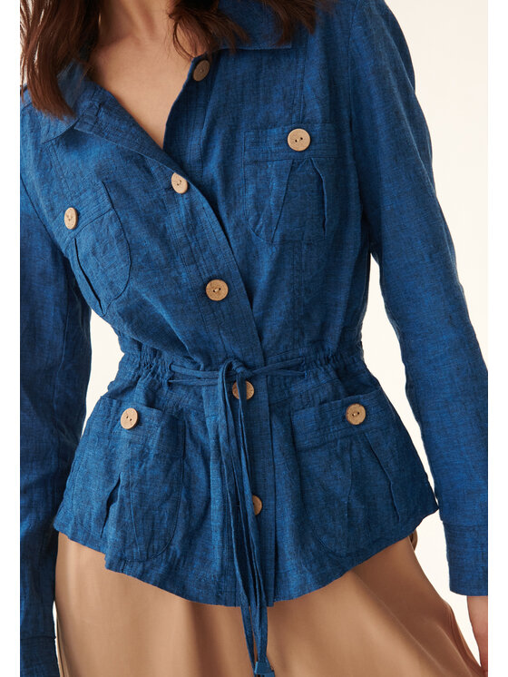 TATUUM TATUUM Marynarka LENO Granatowy Fitted Fit