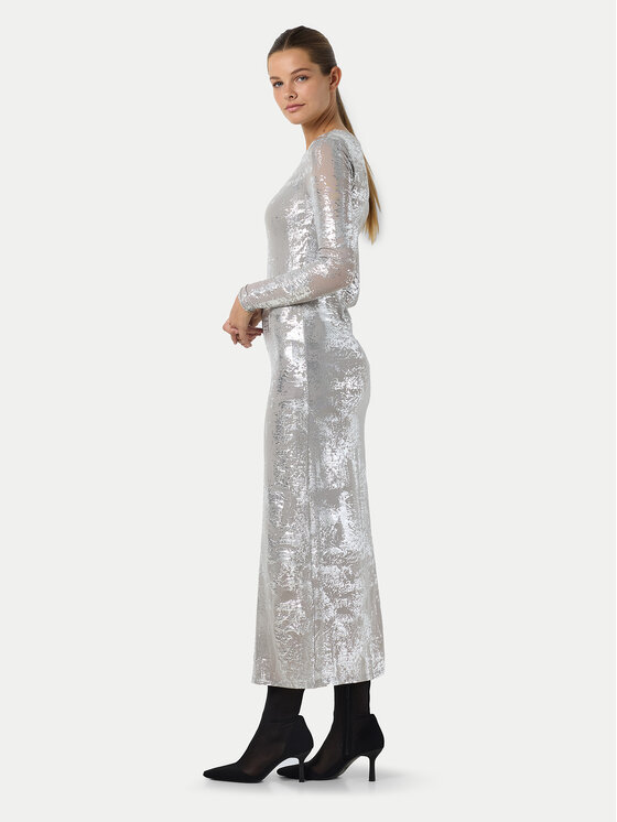 Noisy May Noisy May Cocktail obleka Lucia 27031914 Srebrna Regular Fit