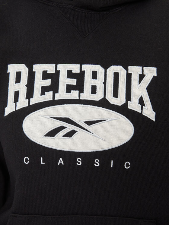 Reebok Felpa Classics Big Logo IL4633 Nero Relaxed Fit Modivo