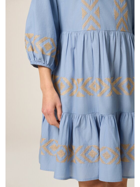 Oltre Oltre Vestito da giorno 7334R004846N0R4 Turchese A-Line Fit