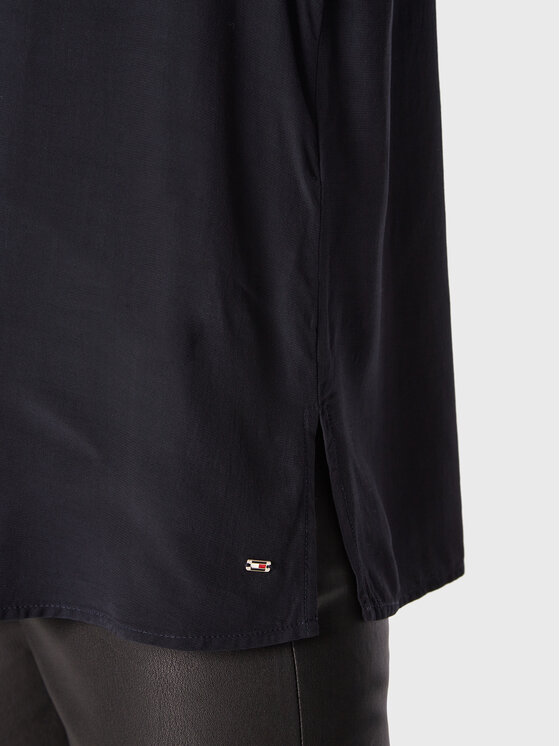 Blusa Solid WW0WW38350 Blu scuro Regular Fit