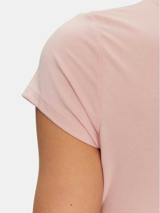 Guess Guess Marškinėliai W5GI42 J1314 Rožinė Slim Fit