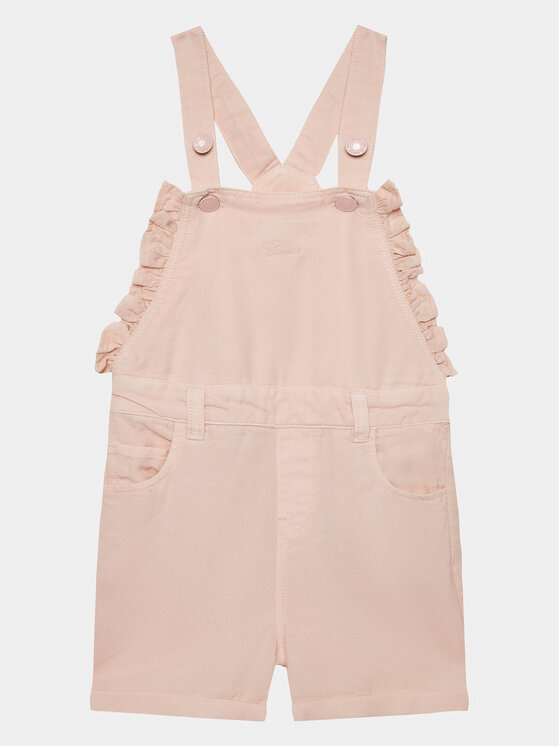 Guess Guess Kelnės su petnešomis K3GK11 WEHW3 Rožinė Regular Fit