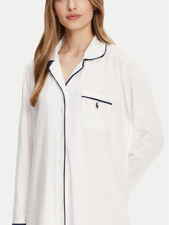 Polo Ralph Lauren Polo Ralph Lauren Cămașă de noapte 4P9012 Alb Relaxed Fit