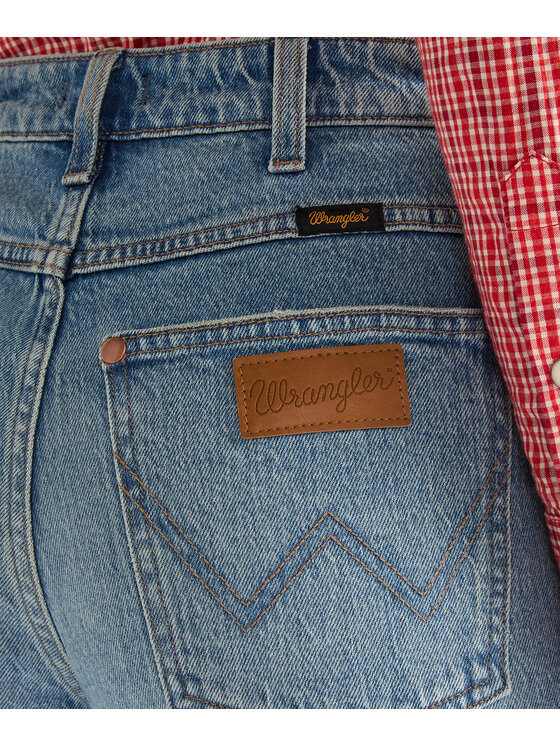 Wrangler Wrangler Szorty jeansowe COWBOY SHORT 5 INCH Niebieski Slim Fit