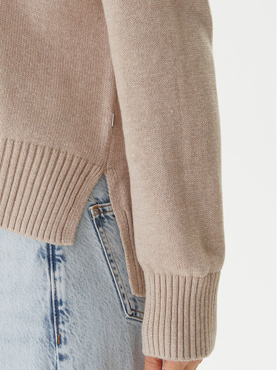 Guess Jeans Guess Jeans Džemperis W4BR12 Z3HM1 Bēšs Relaxed Fit